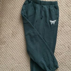 Pacsun Dark Green Sweatpants with pockets size S